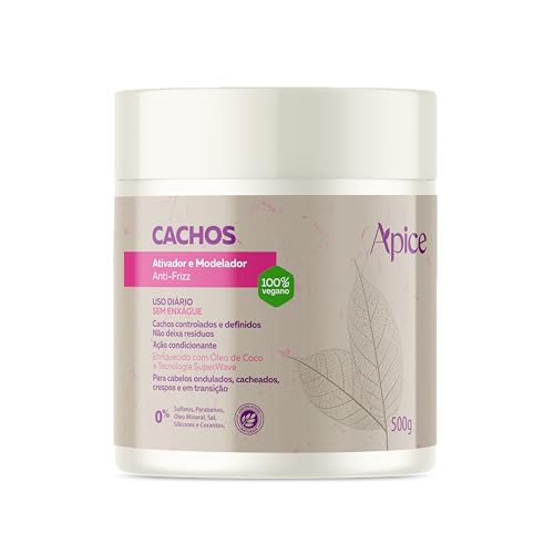 Ápice Ativador e Modelador de Cachos | Hidratação, Definição e Controle de Frizz para Cabelos Cacheados e Crespos | 500g