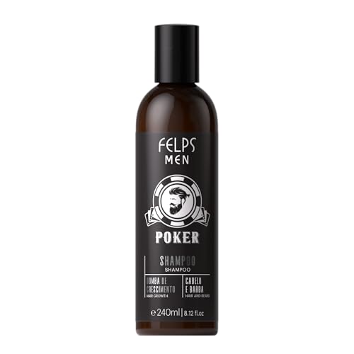 Shampoo Cabelo e Barba Poker Bomba de Crescimento Felps Men - 240ml