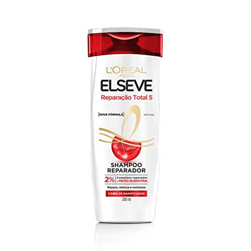 Shampoo Elseve Reparação Total 5 200ml - Para Cabelos Danificados