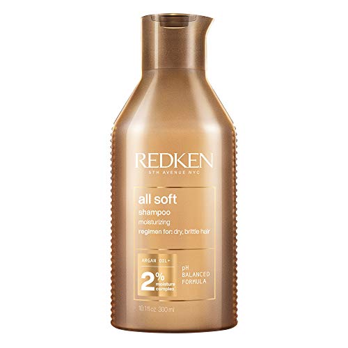 Redken All Soft, Shampoo para Cabelos Secos e Quebradiços, com Óleo de Argan para Hidratação Profunda, Maciez Intensa que Desmaia os Fios e Brilho Radiante, 300ml